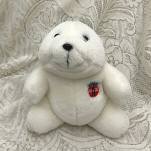 Vintage Coca Cola Always White Polar Bear Plush Toy - Collectible Bear (7")